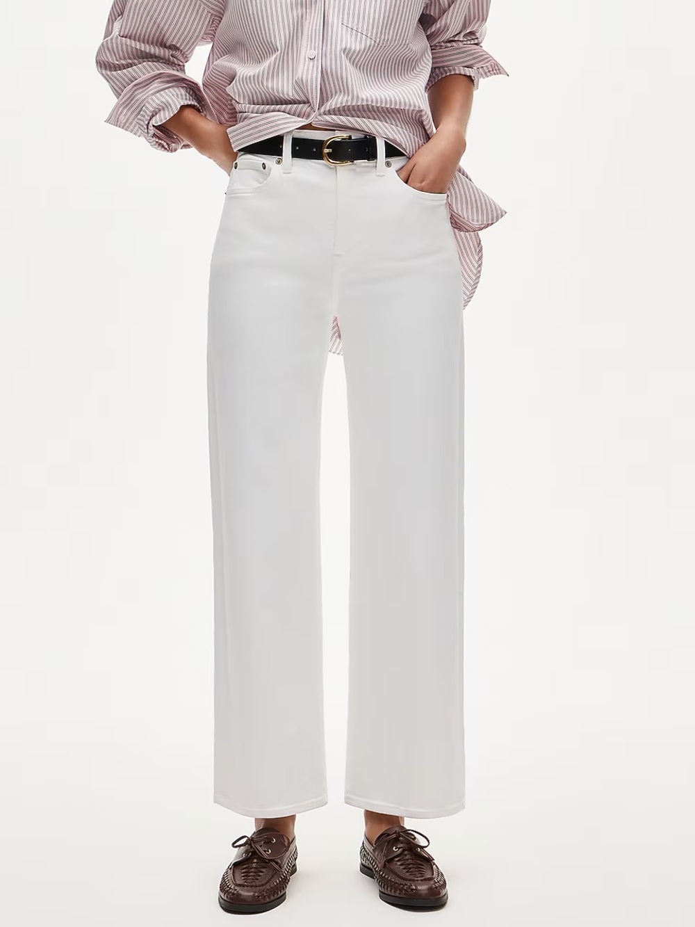 J. Crew Slim Boyfriend White Jeans